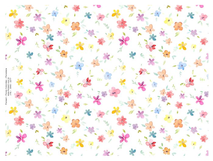 Watercolor Small Flowers - Porcelana 1