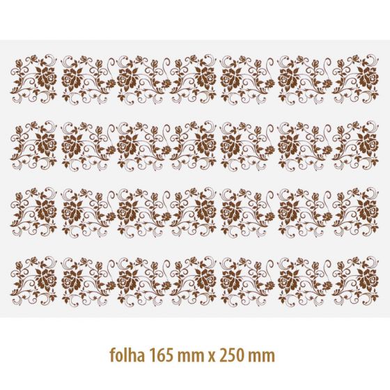 Decalque em Platina Flor 02 1