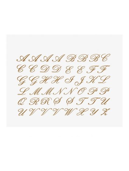 Letras Cursivas em Ouro Para Porcelana - Mini